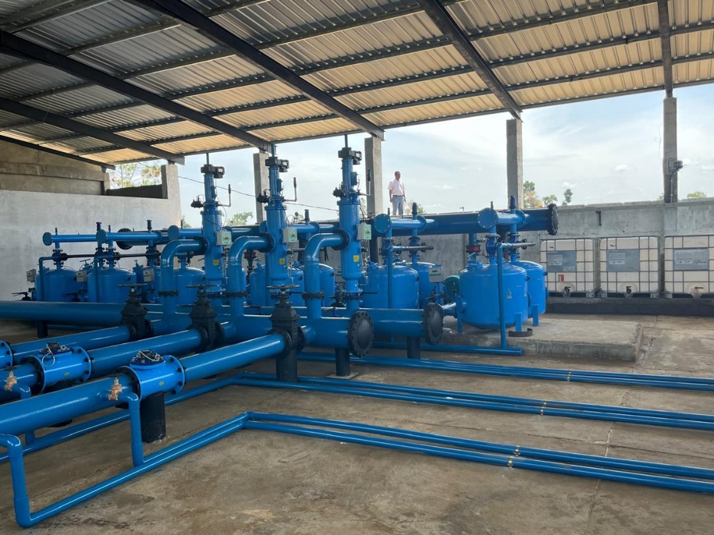 Centralized pumping and multi-stage filtration station at Nelna Agri